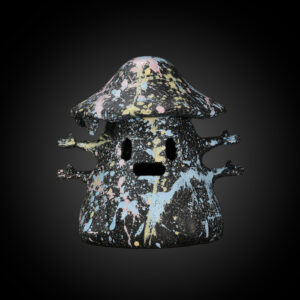 Pastel on the rock (black)